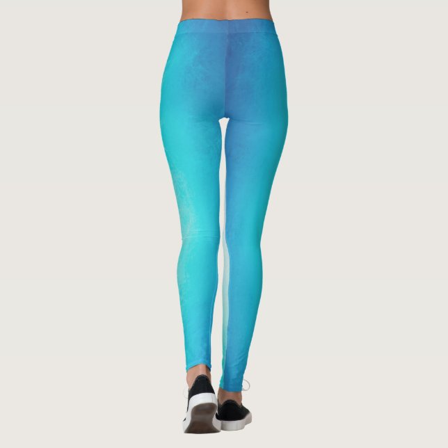 Blue Ocean Design  Leggings (Back)