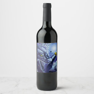 Blue Ocean Dragon & Pearl Wine Label