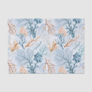 Blue Ocean Marine Sea Coral  Tissue Paper