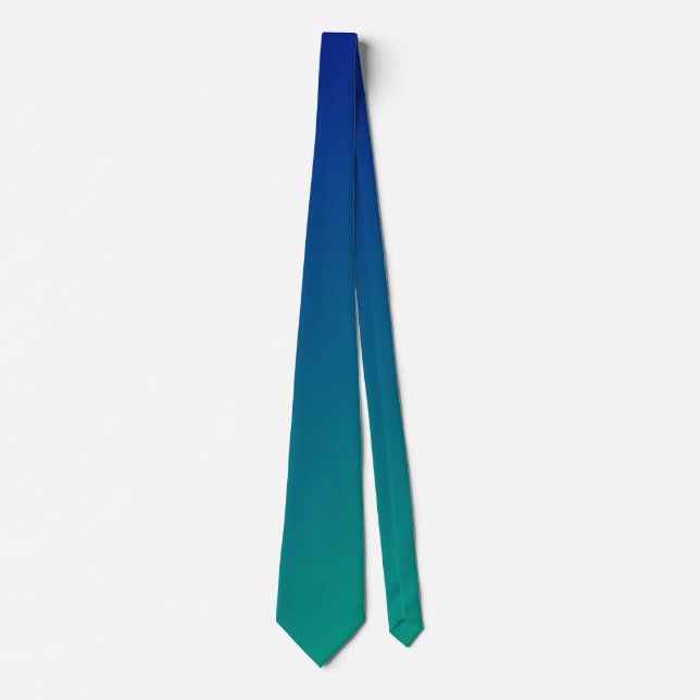 Blue ocean, ocean spray, water blue pattern tie (Front)