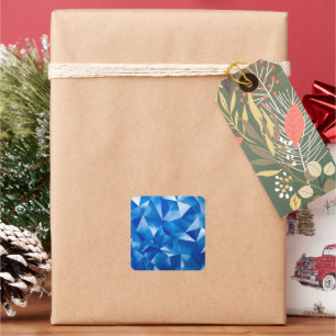 Blue Ocean Prism Polygonal Square Sticker