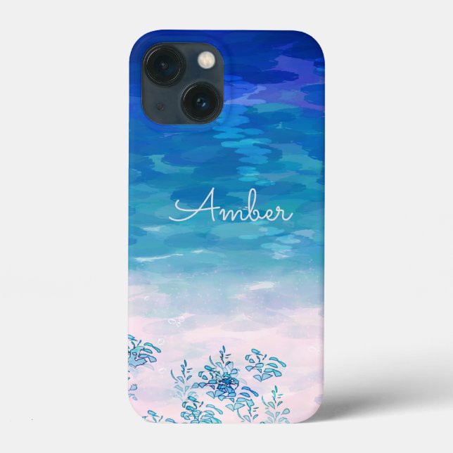 Blue Ocean Sea Beach Personalised Case-Mate iPhone Case (Back)