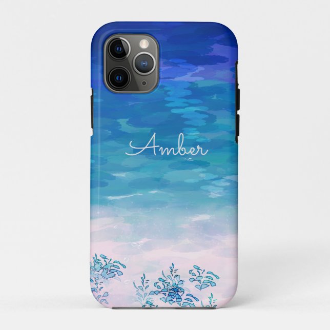 Blue Ocean Sea Beach Personalised Case-Mate iPhone Case (Back)