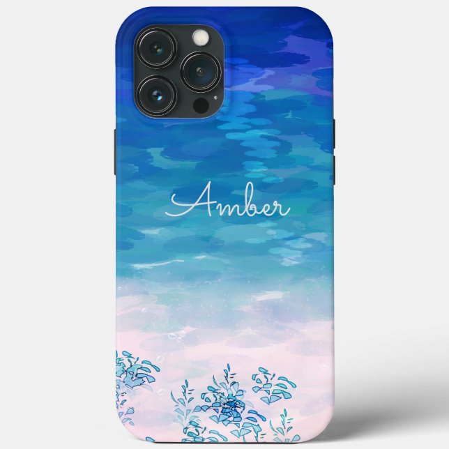 Blue Ocean Sea Beach Personalised Case-Mate iPhone Case (Back)