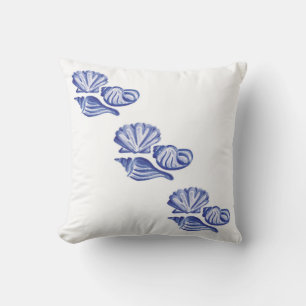 Blue Ocean Seashells Cushion
