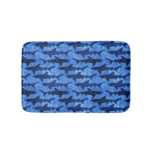 Blue Ocean Shark Attack Bath Mat