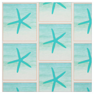 Blue Ocean Starfish Fabric