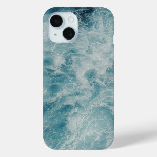Blue Ocean Summer Beach Waves  iPhone 15 Case