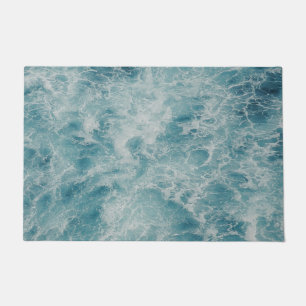 Blue Ocean Summer Beach Waves Doormat