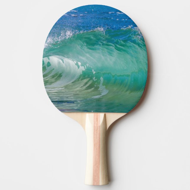Blue Ocean Summer Beach Waves Ping Pong Paddle (Front)