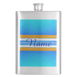 Blue Ocean Surfboard Hip Flask