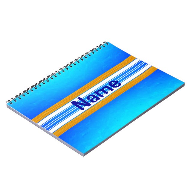 Blue Ocean Surfboard Notebook (Left Side)