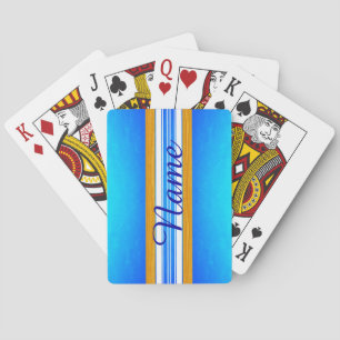 Blue Ocean Surfboard Playing Cards