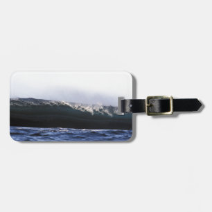 Blue ocean surfing wave New Zealand Luggage Tag