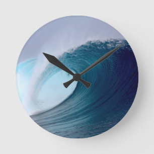 Blue ocean surfing waves round clock
