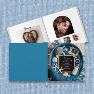 Blue Ocean-Themed Baby photo book keepsake