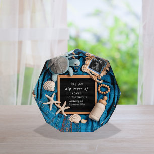 Blue Ocean-Themed Pregnancy Announcement Photo Block