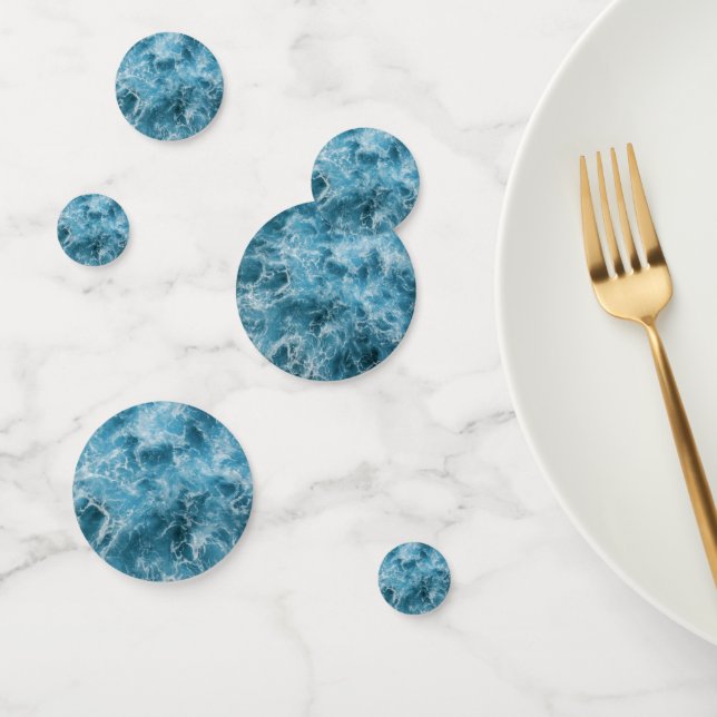 Blue Ocean Waves Confetti (Group)