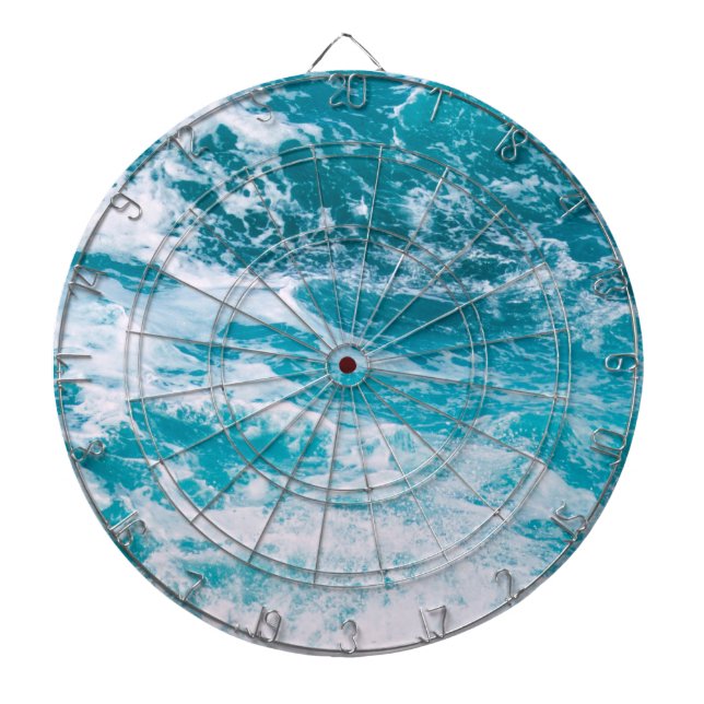 Blue Ocean Waves Dartboard (Front)