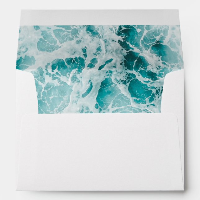 Blue Ocean Waves Envelope (Back (Bottom))