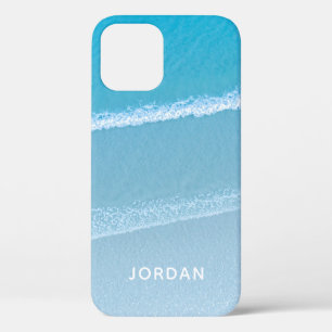 Blue Ocean Waves Monogrammed Case-Mate iPhone Case