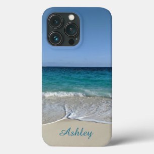 Blue Ocean waves on a Caribbean beach V2  Case-Mat iPhone 13 Pro Case