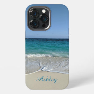 Blue Ocean waves on a Caribbean beach V2 Case-Mat iPhone 13 Pro Case
