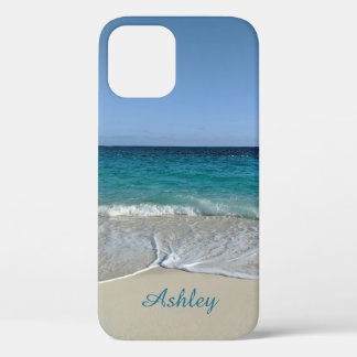 Blue Ocean waves on a Caribbean beach V2  iPhone 12 Case