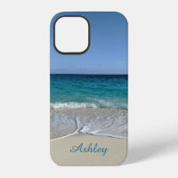 Blue Ocean waves on a Caribbean beach V2 