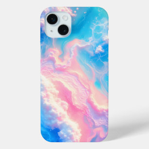 Blue Ocean Waves Pink Summer Sea Beach Turquoise iPhone 15 Mini Case
