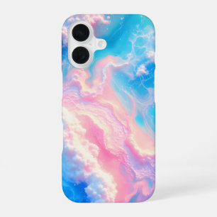 Blue Ocean Waves Pink Summer Sea Beach Turquoise iPhone 16 Case