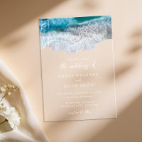 Blue Ocean Waves Tropical Beach Wedding