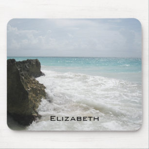 Blue Ocean with Foamy Waves Seascape Personalised Mouse Pad