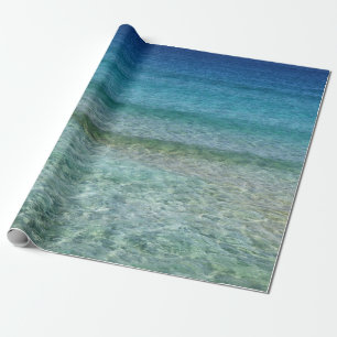 Blue ocean wrapping paper
