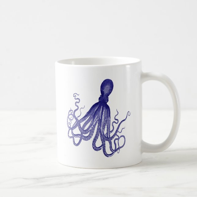 Blue Octopus 5 Coffee Mug (Right)
