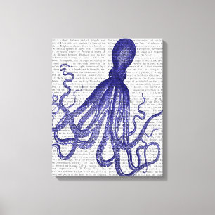 Blue Octopus Canvas Print