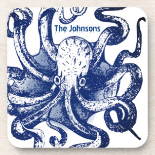 Blue Octopus Coaster
