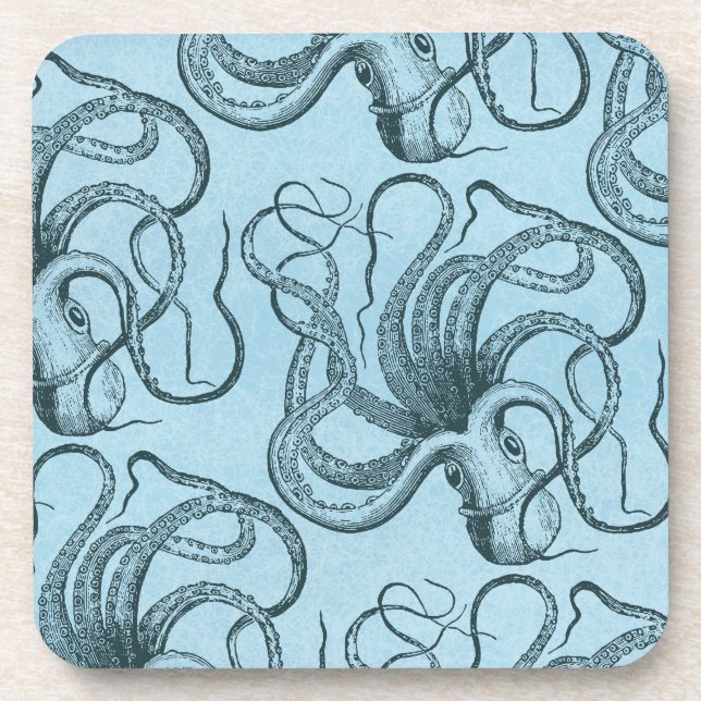 Blue Octopus Coaster (Front)