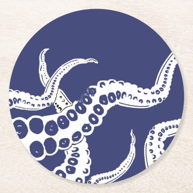 Blue Octopus Coasters (Front)