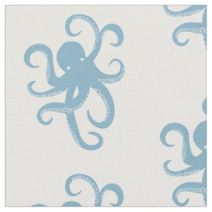 Blue Octopus Fabric
