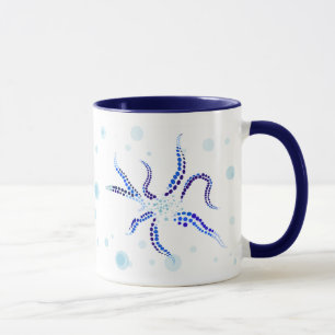 Blue Octopus Garden Mug
