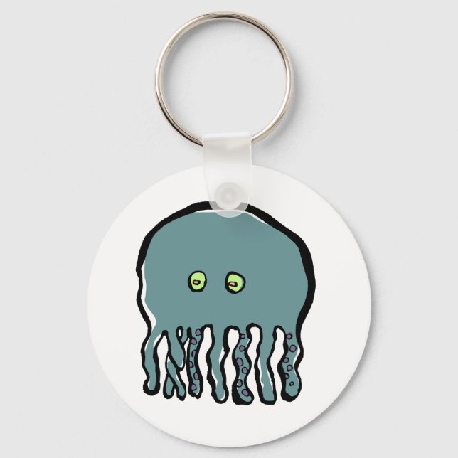 blue octopus key ring (Front)