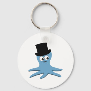 Blue Octopus Key Ring