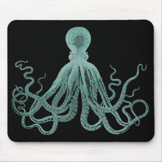 Blue Octopus Mousepad