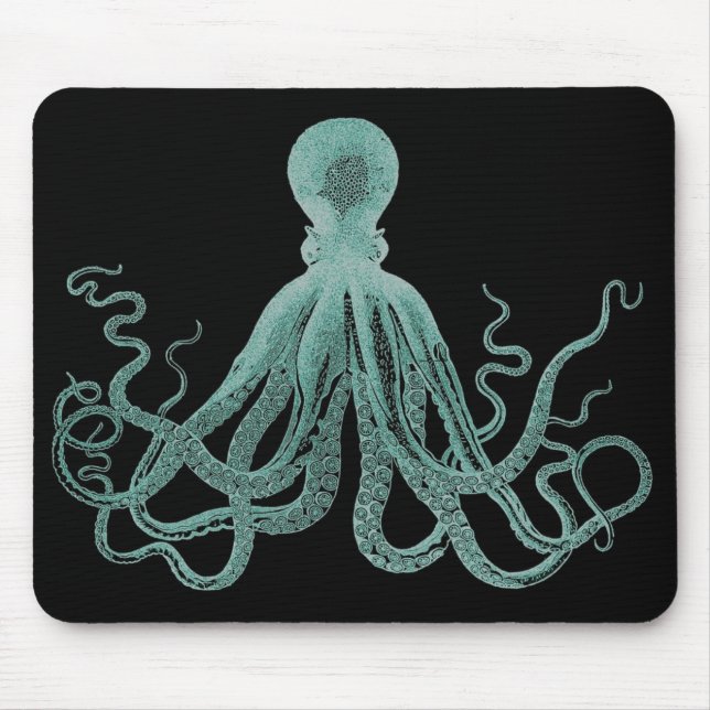 Blue Octopus Mousepad (Front)