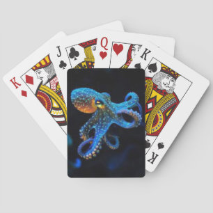 Blue Octopus Playing Cards
