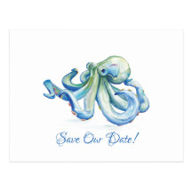 Blue Octopus Save The Date