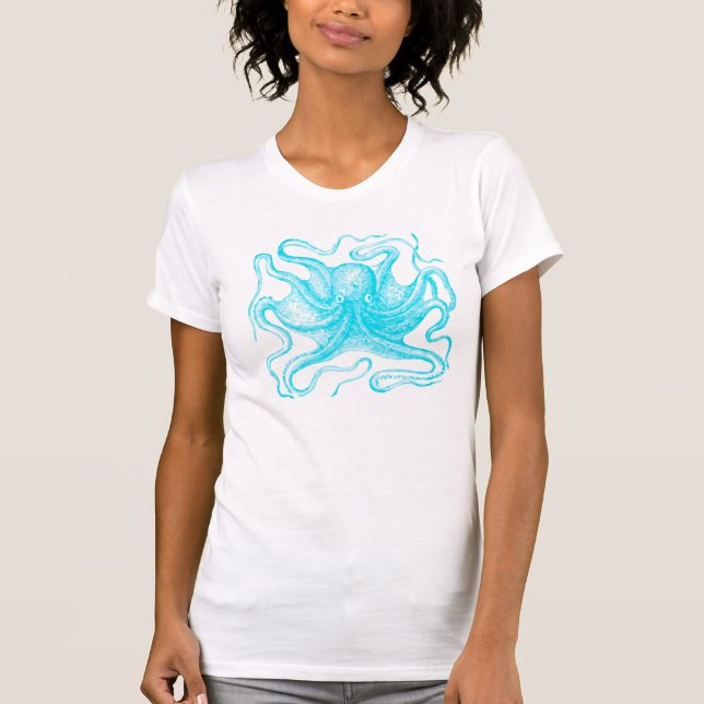 Blue Octopus T-Shirt (Front)