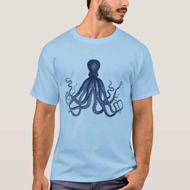 Blue Octopus T-Shirt (Front)