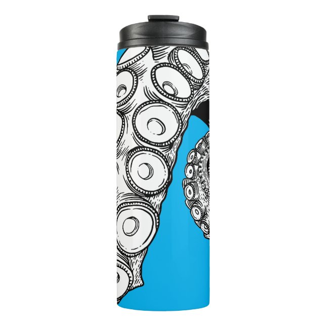 Blue Octopus Tentacle Thermal Thermal Tumbler (Front)